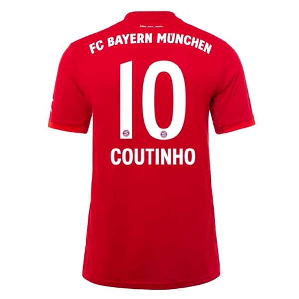 Trikot Bayern München NO.10 Coutinho Heim 2019-20 Rote Fussballtrikots Günstig
